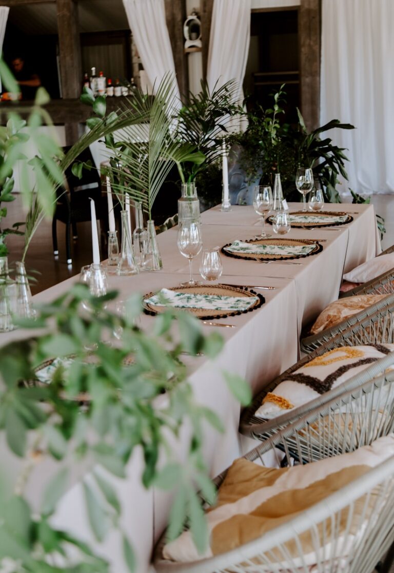 Best Wedding Venues in Port Douglas, a table set up for a formal dinner